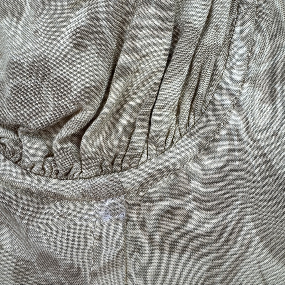 WeWoreWhat Beige Linen Blend Strapless Mini Dress Size 2 - Picture 13 of 15